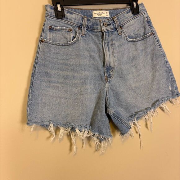 Abercrombie & Fitch The Dad Shorts High Rise Curve Love Jean Shorts 8 - Picture 3 of 6